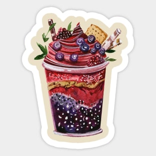 berry smoothie hand drawn Sticker